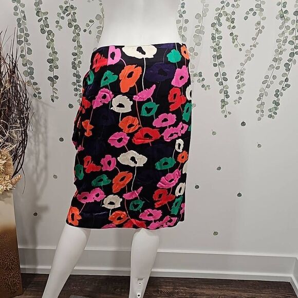 Milly Liza Wrap Poppy Print Skirt - Picture 8 of 10